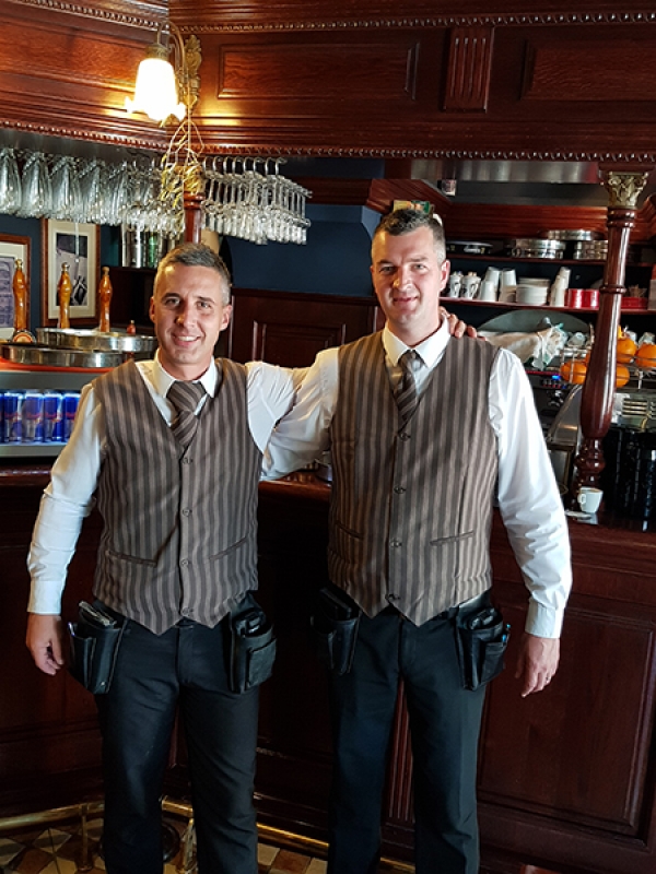 Waiters Amos and Tomo